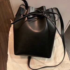 MANSUR GANRIEL BLACK MINI BUCKET BAG